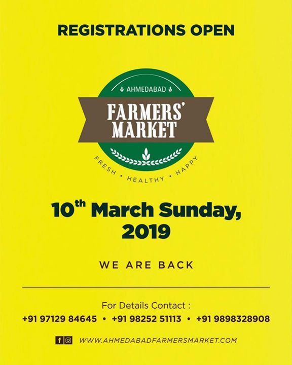 Come and be a part of this market ! .
.
.
Afm#ahmedabadfarmersmarket#farmersmarket#eathealthy#eatlocal#eatfresh.