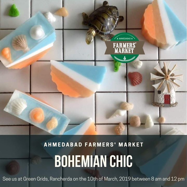 Uniqe Artisan Soaps @bohemianchic2709⠀⠀⠀⠀⠀⠀⠀⠀⠀
•⠀⠀⠀⠀⠀⠀⠀⠀⠀
A Riot of colours and goodness. ⠀⠀⠀⠀⠀⠀⠀⠀⠀
⠀⠀⠀⠀⠀⠀⠀⠀⠀
Catch us @ahmfarmersmarket on the 10th of March, 2019 between 8 am to 12 pm⠀⠀⠀⠀⠀⠀⠀⠀⠀
⠀⠀⠀⠀⠀⠀⠀⠀⠀
#Ahmedabad  #afm #2019 #staytuned #comingsoon #meltandpoursoap #handcraftedsoap #naturalsoap #artisiansoap #designmilkeveryday #soapersofinstagram #aloeveraskincare #rawhoney #gifts #diysoap #brambleberry #brambleon #ecofriendly #soapmaker #soapdesign #ahmedabad_trends #handmadesoap #organicsoap #parabenfree #glycerinsoap #sheabutter #soapshare #naturalskincare #giftsforher #jojobaoil