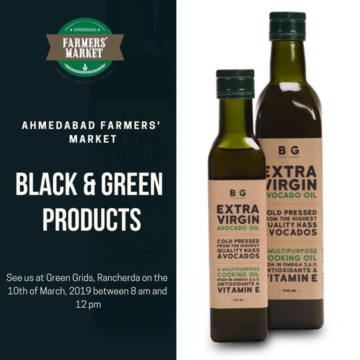 @blackandgreenproducts are based out of Bombay! You can get their Organic avocado oil @ahmfarmersmarket on the 10th of March, 2019⠀⠀⠀⠀⠀⠀⠀⠀⠀
:⠀⠀⠀⠀⠀⠀⠀⠀⠀⠀⠀⠀⠀⠀⠀⠀⠀⠀⠀⠀⠀
#afm #2019 #staytuned #comingsoon #vegan #fitlife #spray  #oil #india #madeinindia #plantbased #paleolifestyle  #avocado #avocadooil #avocados #health #veganfoodshare #veganfood #fitness  #keto #transformationtuesday #tuesday #hass #natural #wellness  #fitfood #vegandiet #multipurpose #veganlifestyle #fruit