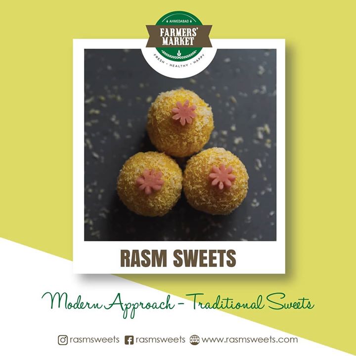 @rasmsweets is all about a perfect amalgamation of age-old tradition, simplicity and modern ways to recreate sweets. 
.
.
. 
#sweets #indiansweets #mithaai #mithai #tradition #indian #handcrafted #gourmet #purity #festive #indianfestivals #jaivalparikh #krishnaparikh #rasmsweets #rasmasweettradition #handmade #artisanal #farmersmarket #gujarat #freshfood #farmfresh #vegan #dairy #cheese #afm #ahmedabadfarmersmarket #localmarket