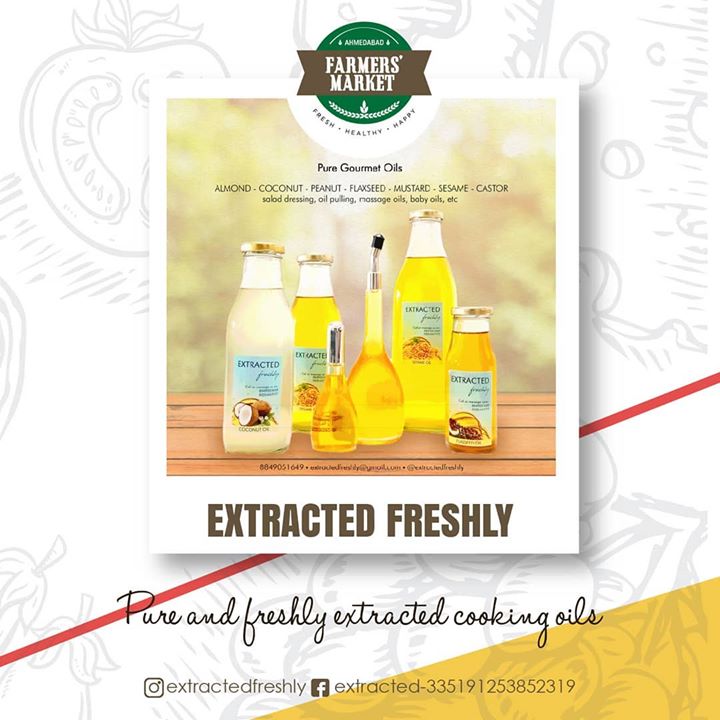 Gift your loved ones and family a healthy life they deserve. With a range of zero-preservatives edible oils from @extractedfreshly, you can take care of them in the best ways possible. 
.
.
.
#virginoils #freshlyextracted #fresh #healthfood #edibleoils #healthyoils #unrefined #nopreservative #ahmedabad #eatfresh #cleaneating #befit #oil #almondoil #eathealthy #love #care #selfcare #family #eathealthyahmedabad #oilpulling #instagram_ahmedabad #ahmedabadfoodies #goodfoodindia #goodfoodahmedabad #ahmedabadfoodblog #almondoil #afm #ahmedabadfarmersmarket #localmarket