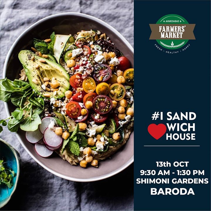 Explore gourmet variants of sandwiches and salads exclusively by @ilovesandwichhouse on 13th October – 2019 at SHIMONI GARDENS – BARODA.
.
.
.
#healthyfood #lowcarbmeals #lowcarb #sohinishah #ilovesandwichhouse #farmersmarket #afm #ahmedabadfarmersmarket #localmarket #Baroda #supportlocal #localfoods #homemade