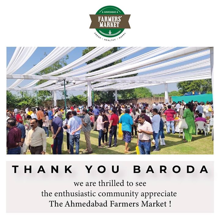 As we move ahead with successful farmers markets and the wonderful response we receive we can’t thank you enough.

We feel happy and proud to see the community move towards a healthy living.

Until Next Time!
.
.
.
#farmersmarket #gujarat #freshfood #farmfresh #fruits #veggies #bakery #grocery #chocolates #vegan #dairy #cheese #bakers #afm #ahmedabadfarmersmarket #localmarket
#ahmedabad_instagram #freshandhomemadeproducts #fresh #homemade #gourmet