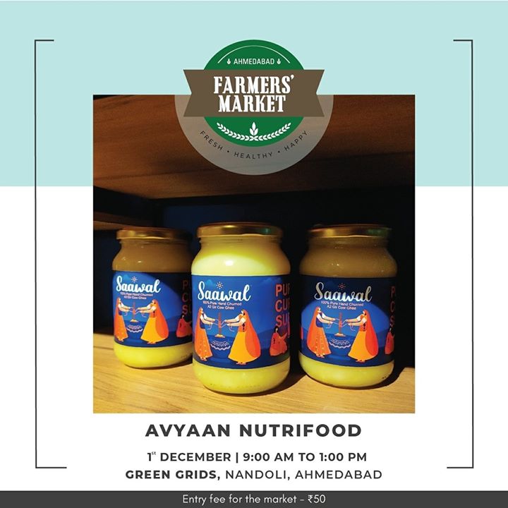 AHMEDABAD FARMERS MARKET | 1st December’2019!
Explore --➡️
Nutritional and Traditional Cow Bilona Ghee by @avyaannutrifood
Exclusive range of skincare and haircare products by @naturalcare.in
Custom and hand-painted range of products @studio_ahs
.
.
.
#CowGhee #CowMilk #nutritiouscowghee #avyaannutrifood #avyaan #BilonaGhee #farmersmarket #gujarat #farmfresh #afm #ahmedabadfarmersmarket #localmarket  #nutritional #healthy #organicfood #beautyessentials #lifeisgood #livingingreen #feelgoodluxury #naturalcare #ahsstudio #ahs #personalisedgifts #gifting #art #design #homedecor #artpiece #ahmedabadfashion