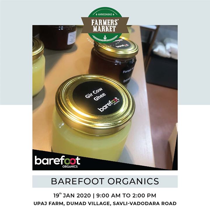 AHMEDABAD FARMERS MARKET - IN BARODA!
19th JAN | 9:00 AM – 2:00 PM | UPAJ FARMS - BARODA 
Explore ➡️
Naturally grown organic fruits, vegetables and groceries by @barefootorganics !
.⠀
.⠀
.⠀
#organicvegetables #organicfruit #organicfood #barefootorganics #beorganicwithus #organicisbest #sajeevisnowbarefootorganics #farmersmarket #gujarat #freshfood #farmfresh #fruits #veggies #bakery #grocery #chocolates #vegan #dairy #cheese #bakers #afm #ahmedabadfarmersmarket #localmarket #localfood