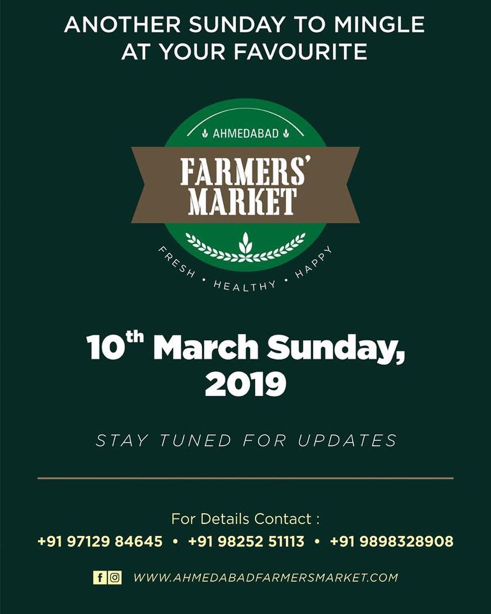 We are super excited for the 4th edition. Hope you are you ! .
.
.
Farmersmarket#afm#ahmedabad#eatlocal#eatfresh#eathealthy#sunday.