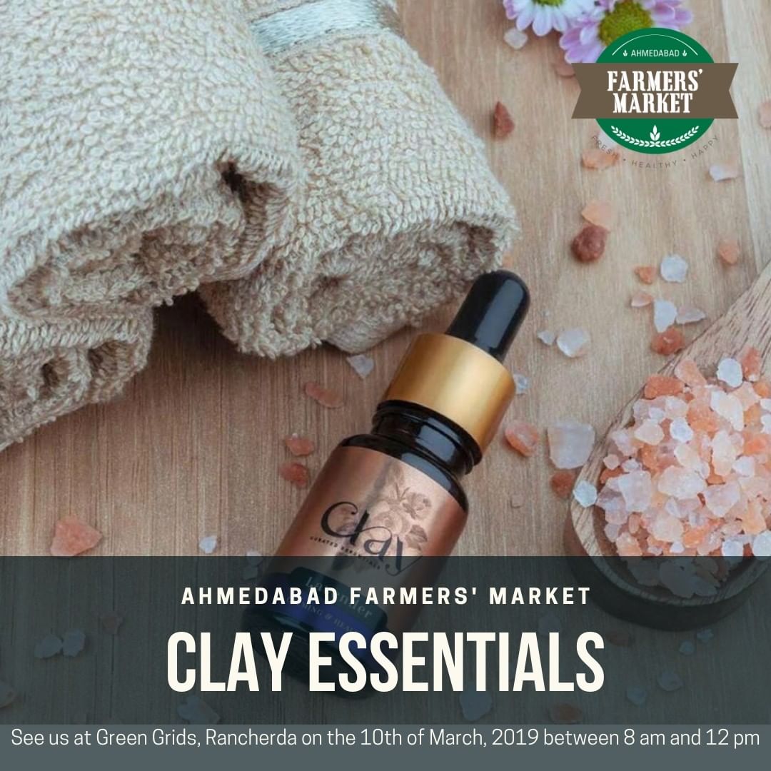 Diffuse all the stress by using the aromatherapy oils by @clayessentials!⠀⠀⠀⠀⠀⠀⠀⠀⠀
:⠀⠀⠀⠀⠀⠀⠀⠀⠀
Catch us @ahmfarmersmarket on the 10th of March, 2019 between 8 am to 12 pm⠀⠀⠀⠀⠀⠀⠀⠀⠀
:⠀⠀⠀⠀⠀⠀⠀⠀⠀
#Ahmedabad #afm #2019 #staytuned #comingsoon #bergamotessentialoil #citrusy #aromatherapy #diffuseroils #pureextracts #clayessentials #uplifting #zesty  #refreshinglygood #aromatherapyoils #candles #oils #relax #stressed #nontoxic #diycandle #orange #orangeessentialoil #chemicalfree #plantbasedalternatives #natural #aromalife #saynotochemicals #sustainableliving #homedecor