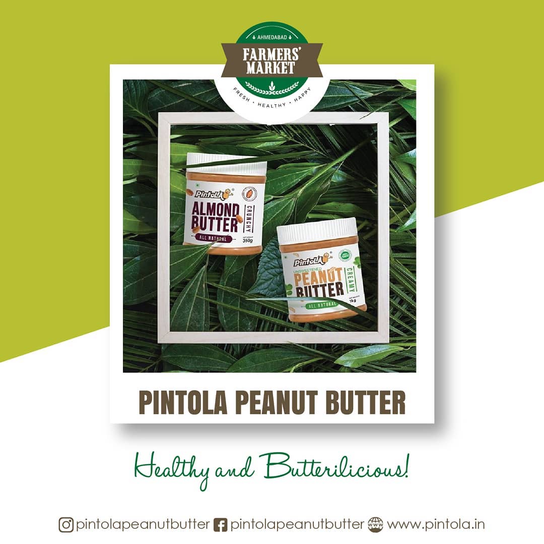 Upholding goals to serve more than 100 million as one of the benchmark Peanut Manufacturing companies of India, @pintolapeanutbutter is into producing fresh, delicious and healthy peanut butter and related products. .
.
.
#pintola #peanutbutter #nuts #peanuts #healthy #ﬁtness #madeinindia #protein #deliciousa #NuttyFacts #Recipes #goodfood #farmersmarket #gujarat #freshfood #bakers #farmfresh #dairy #fruits #veggies #bakery #grocery #chocolates #vegan #dairy #cheese #bakers #afm #ahmedabadfarmersmarket #localmarket