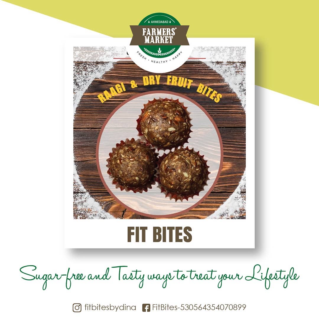 Want to have a healthy addition to your everyday life? Come visit @fitbitesbydina at Ahmedabad Farmers' Market on 7th July to grab assorted range of high-protein energy bites!
.
.
.
#healthydiet #healthylifestyle #glutenfreediet #diabeticfriendly #proteinbites #fitbitesbydina #fitness #vadodarafoodies #ahmedabad #mumbaifoodbloggers #ahmedabadfoodies #healthcare #healthyfood #ownedbyawomanrunbywomen #Indiansuperfoods #superfoods  #healthyfood #healthyeating #farmersmarket #gujarat #farmfresh #afm #ahmedabadfarmersmarket #localmarket