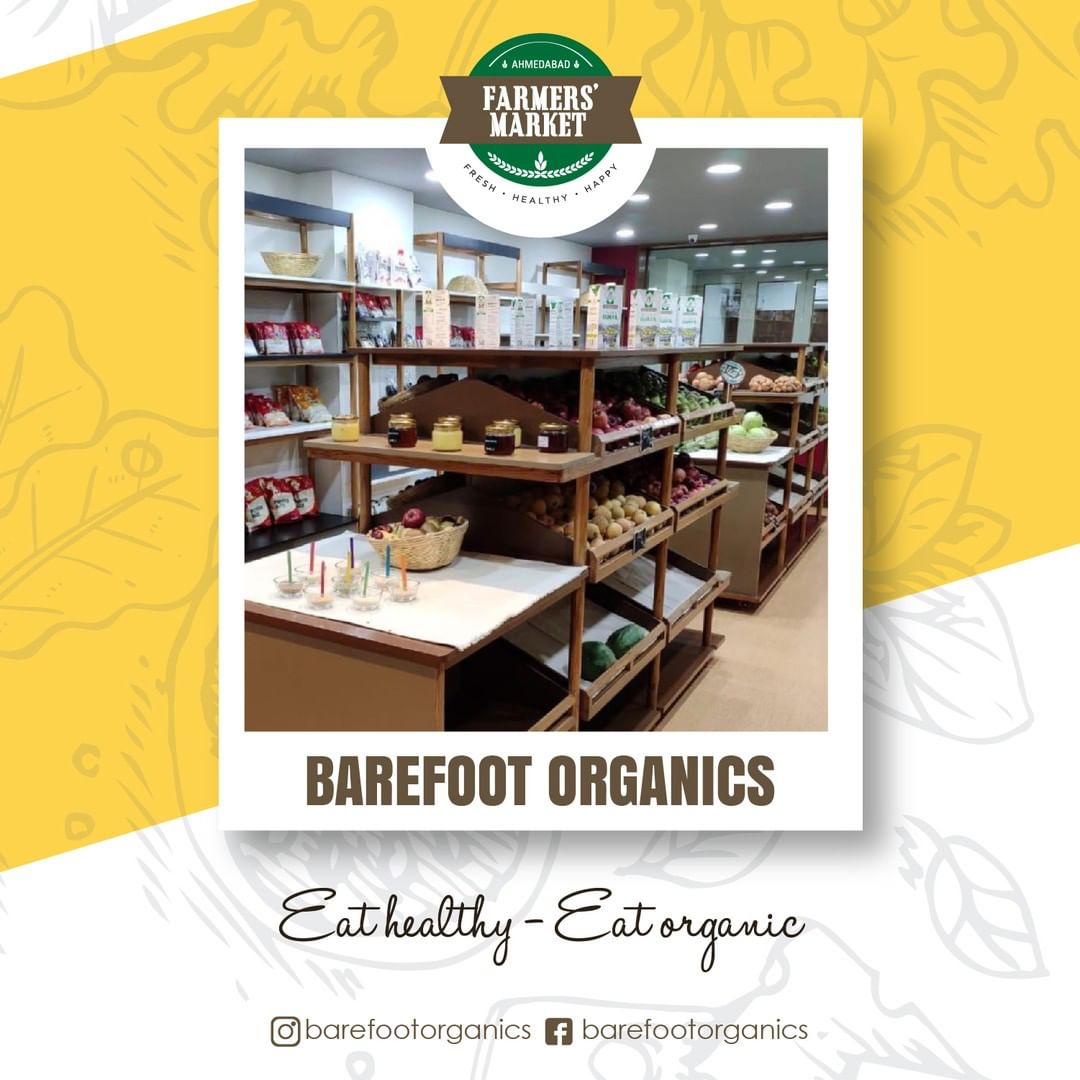 Based on the philosophy of adapting the consumption of organic fruits, vegetables and groceries, @barefootorganics is something you’d love exploring! ⠀
.⠀
.⠀
.⠀
#organicvegetables #organicfruit #organicfood #barefootorganics #beorganicwithus #organicisbest #sajeevisnowbarefootorganics #farmersmarket #gujarat #freshfood #farmfresh  #fruits #veggies #bakery #grocery #chocolates #vegan #dairy #cheese #bakers #afm #ahmedabadfarmersmarket #localmarket #localfood