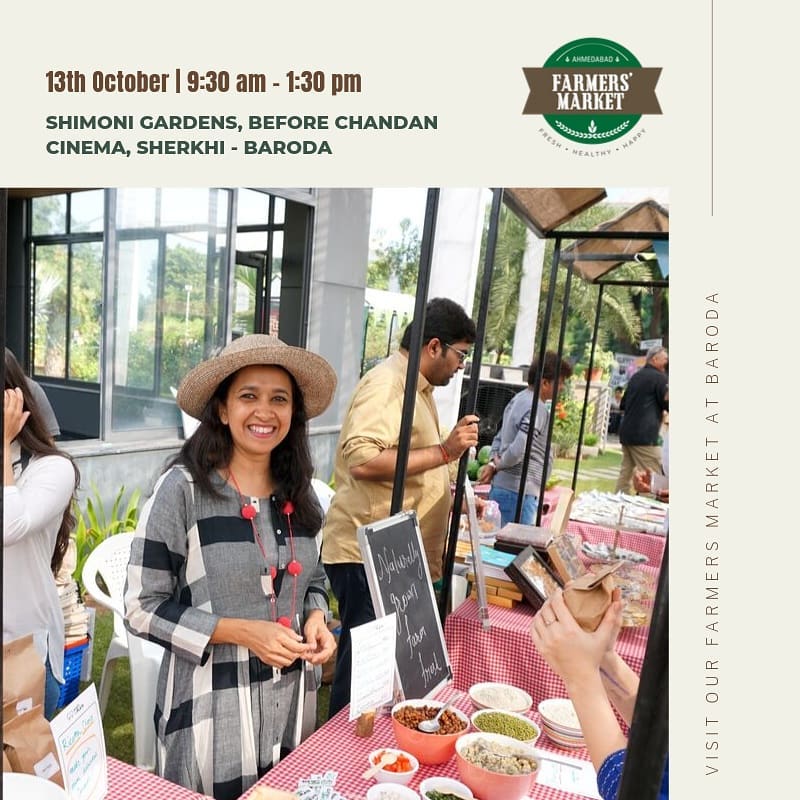 A glimpse about what happens at Ahmedabad Farmers’ Market!
.
.
.
#farmersmarket #gujarat #freshfood #farmfresh #fruits #veggies #bakery #grocery #chocolates #vegan #dairy #cheese #bakers #afm #ahmedabadfarmersmarket #localmarket #Baroda #supportlocal #localfoods #homemade