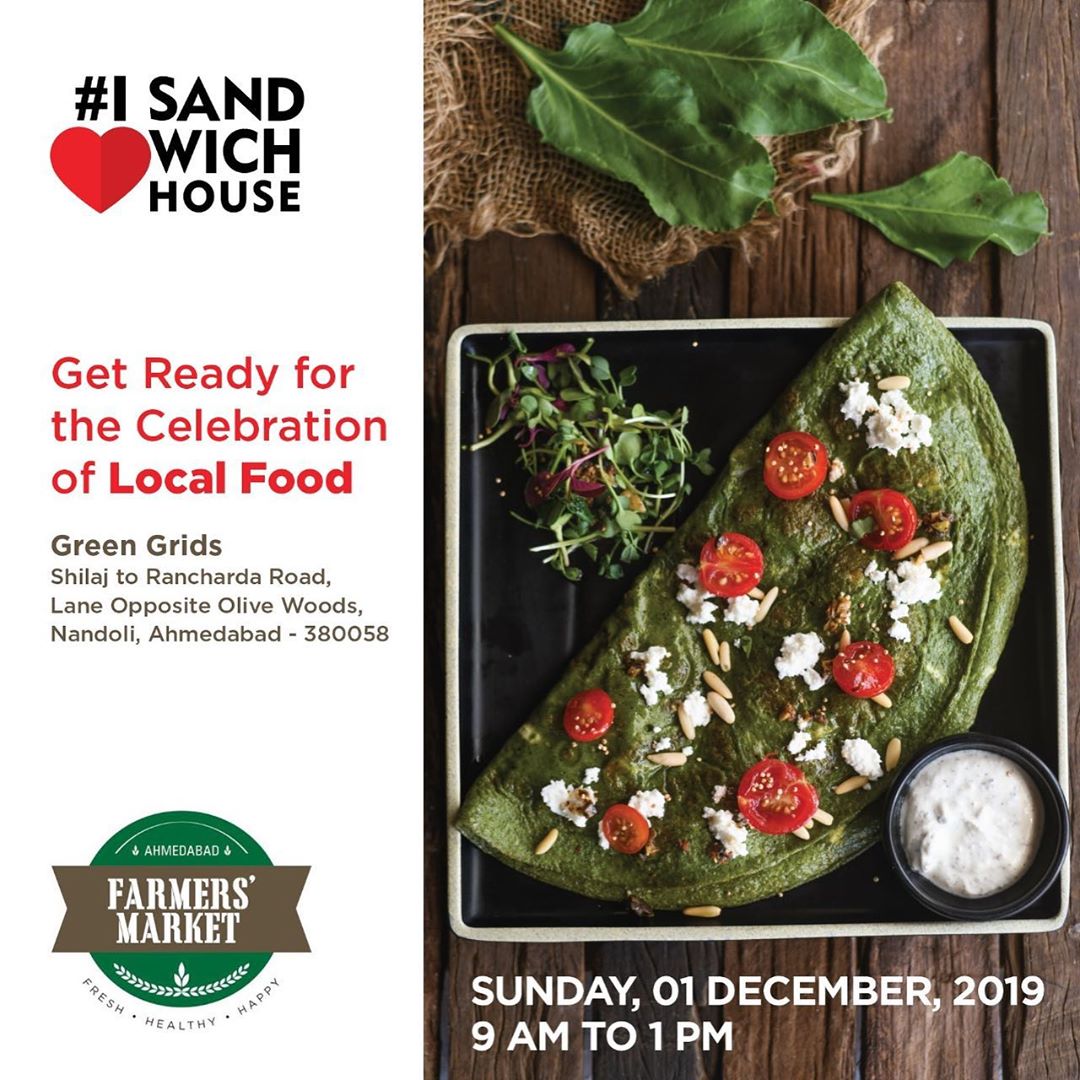Enjoy a world of gourmet variants of sandwiches and salads exclusively by @ilovesandwichhouse on 1st December, 2019 at GREEN GRIDS, NANDOLI – AHMEDABAD.
.
.
.
#healthyfood #lowcarbmeals #lowcarb #sohinishah #ilovesandwichhouse #farmersmarket #afm #ahmedabadfarmersmarket #localmarket #Baroda #supportlocal #localfoods #homemade