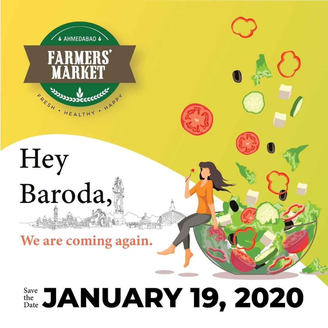 Stay updated for more details related to our UPCOMING BARODA FARMERS’ MARKET!⠀
.⠀
.⠀
.⠀
#farmersmarket #gujarat #freshfood #farmfresh #fruits #veggies #bakery #grocery #chocolates #vegan #dairy #cheese #bakers #afm #ahmedabadfarmersmarket #localmarket #ahmedabad_instagram #freshandhomemadeproducts #fresh #homemade #gourmet #BarodaMarket #BarodaFarmersMarket