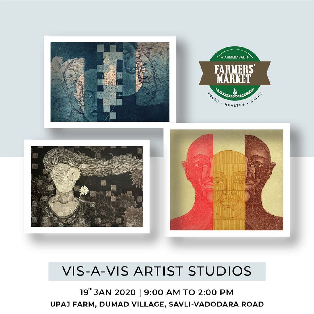AHMEDABAD FARMERS MARKET - IN BARODA!
19th JAN | 9:00 AM – 2:00 PM | UPAJ FARMS - BARODA 
Come and explore the works of various artists at Ahmedabad Farmers’ Market by @visavis_studio
.
.
.
#Artist #exhibition #gallery #artworks #sculptures #baroda #visavisartiststudios #maketheswitch #chemicalfreeliving #farmersmarket #afm #ahmedabadfarmersmarket #localmarket #Baroda #supportlocal #localfoods #homemade