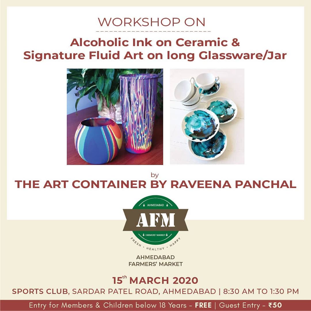 An innovative workshop along with a pretty Give-away plotted plant by @the_art_container
TO REGISTER CONTACT US: +91 98252 51113 | +91 97129 84645 | +91 9898328908.
.
.
.
#tasty #farmersmarket #afm #ahmedabadfarmersmarket #localmarket #supportlocal #localfoods #homemade #organic #healthy #theartcontainer #therainbowfish #fish #artsyworkshopsinahmedabad #artparties #artgetaway #fluidart #fluidartinahmedabad #ahmedabadworkshops #teamtac