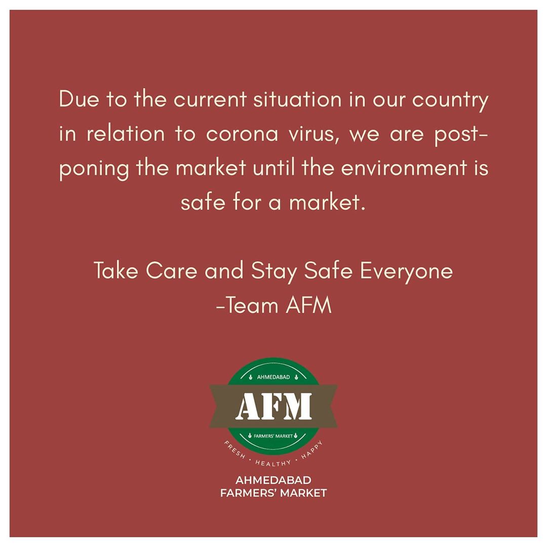 We will be postponing this market until the environment is safe for a market. 
We hope you understand the situation. Thank you.

Take care and Stay Safe Everyone.

Team AFM
#afm