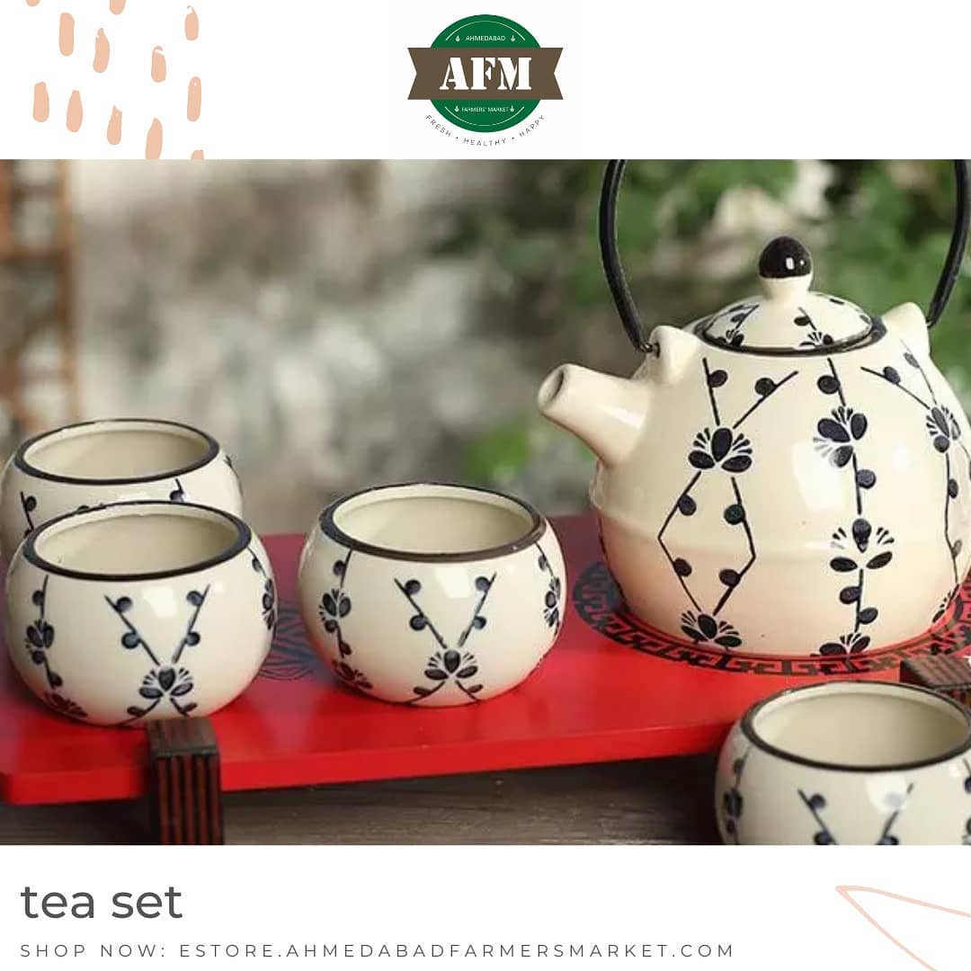 This alluring tea set is beautifully designed  and it’s Mediterranean style brings out the beauty to watch. One will enrapture with the design and the looks of the set.

Order on:
estore.ahmedabadfarmersmarket.com

#fresh #vendors #vendorregistration #healthy #healthylifestyle #healthyfood #naturalproducts #healthyeating #healthyrecipes #healthiswealth #health #healthandwellness #local #localbusiness #localfood #vendor #localbrand #happiness #lifestyle #lifestyleguide #happy #market #farmersmarket #ahmedabad #ahmedabadfood #naturalghee #worldfoodday #ghee  #ahmedabadfarmersmarket #afm