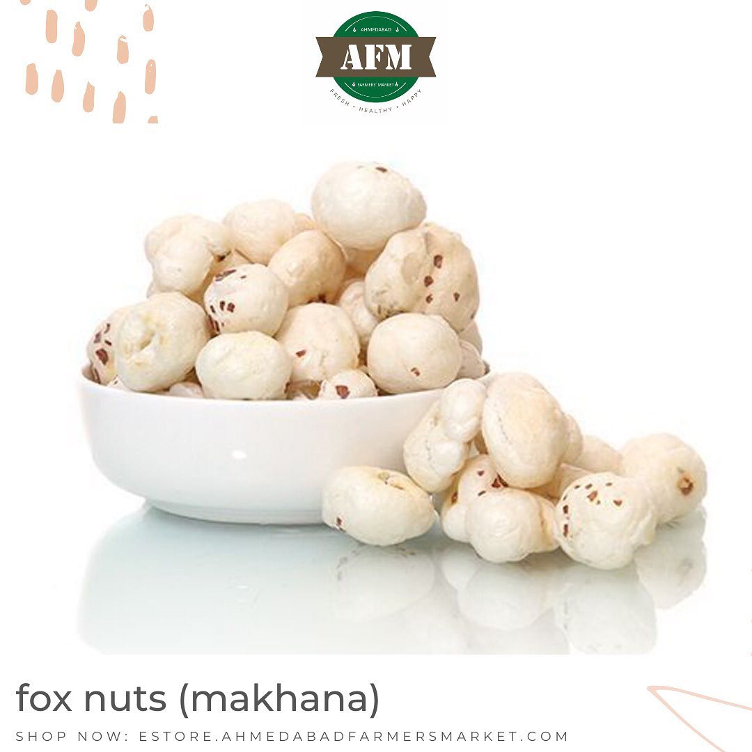 Fox nuts are high in protein, tasty, crunchy and healthy. They will help you last your energy for a long time, grab these delicious foxnuts from Ahmedabad Farmers' Market.
.
.
For more details visit our website:
estore.ahmedabadfarmersmarket.com

#fresh #vendors #vendorregistration #healthy #healthylifestyle #healthyfood #naturalproducts #healthyeating #healthyrecipes #healthiswealth #health #healthandwellness #local #localbusiness #localfood #vendor #localbrand #happiness #lifestyle #lifestyleguide #happy #market #farmersmarket #ahmedabad #ahmedabadfood #naturalghee #worldfoodday #ghee  #ahmedabadfarmersmarket #afm