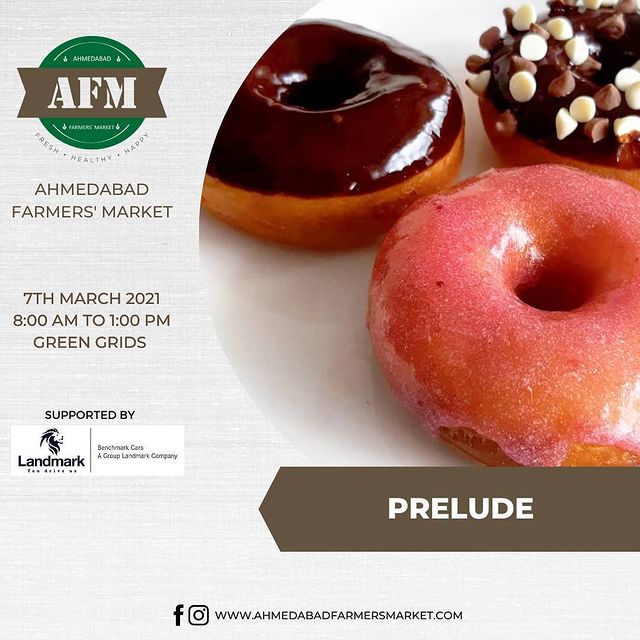 Exotic food and deserts by @prelude.ahm
Yummy snacks by @ultrapopfoods
.
Experience:
Date: 7th March 2021, Sunday
Time: 8:00 am to 1:00 pm
Venue: Green Grids, Shilaj to Rancharda Road, In the lane opposite Olive Woods, Rancharda, Ahmedabad
.
.
.
#ahmedabadfarmersmarket #ahmedabad #farmersmarketfresh #farmersmarketinndia #farmersmarket #gujarat #freshfood #farmfresh #fruits #veggies #bakery #grocery #chocolates #vegan #dairy #cheese #bakers #afm #localmarket #ahmedabad_instagram #freshandhomemadeproducts #fresh #homemade #gourmet #ahmedabad