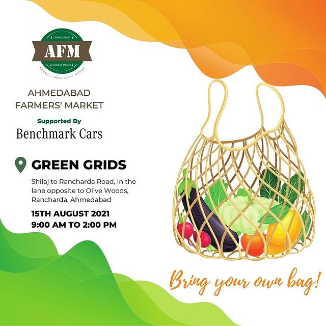 Bring your own bags, the rest will be brought by us...
.
15th August (Sunday) | Green Grids, Ahmedabad.
.
.
.
#farmersmarket #gujarat #freshfood #farmfresh #fruits #veggies #bakery #grocery #chocolates #vegan #dairy #cheese #bakers #afm #ahmedabadfarmersmarket #localmarket #ahmedabad_instagram #freshandhomemadeproducts #fresh #homemade #gourmet
